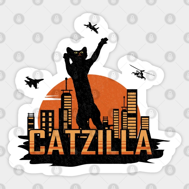 Catzilla Sticker by IDesign23